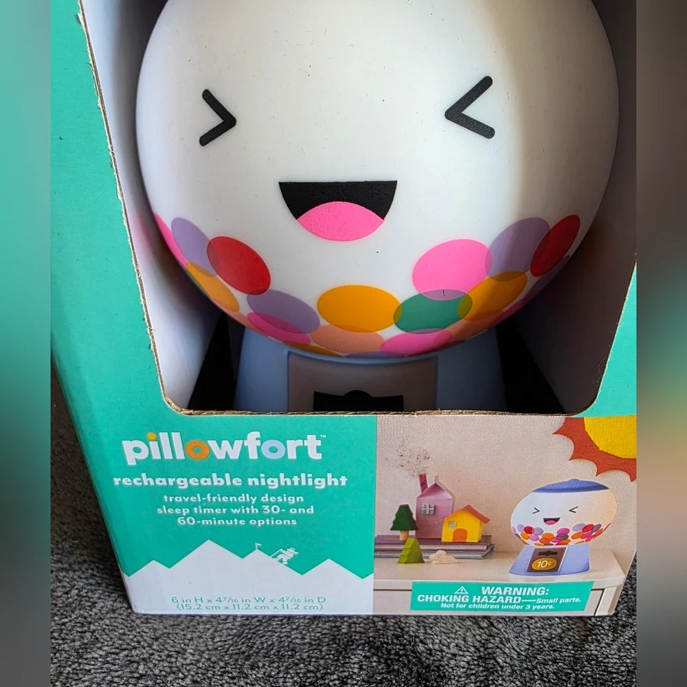 New Target 2025 Christmas Pillowfort Rechargeable room/ camp Gumball Night Light